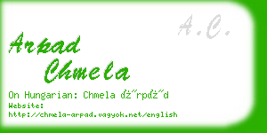arpad chmela business card